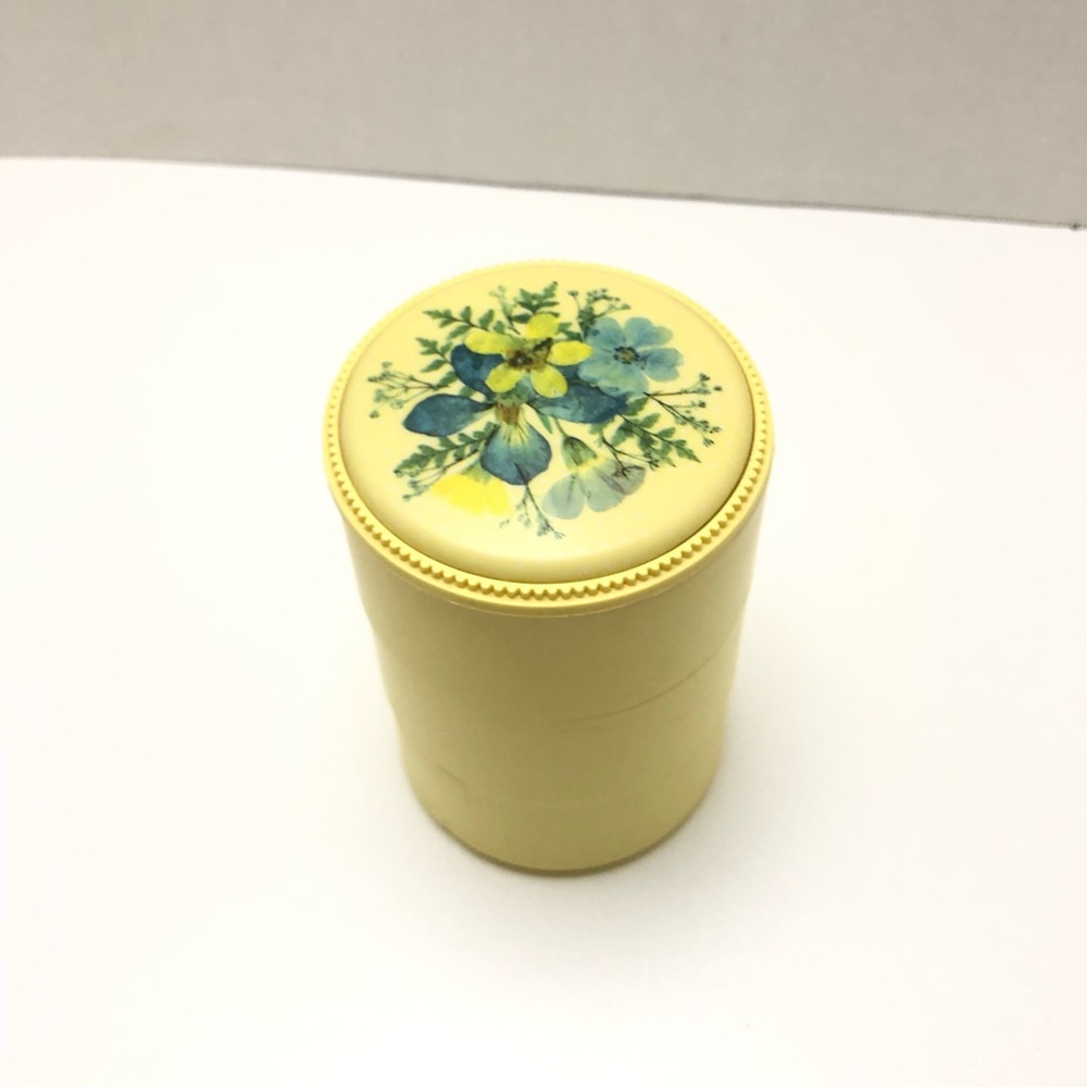 Vintage Hallmark Containers Boxes Jewelry Trinket Flower Floral Small Yellow